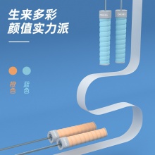 得力18704手膠跳繩(藍(lán))(單根裝)(鋼絲繩)