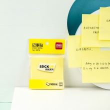 得力9076記事貼(黃色)76×76mm(包)