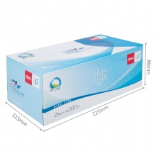 得力MH2200-02盒裝抽取式面巾(混)(3盒/提)