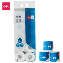 得力WJ3275-01卷筒式衛(wèi)生紙(白)(10卷/提)