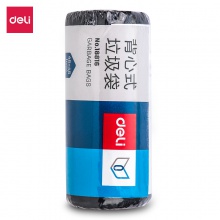 得力18816背心式垃圾袋(黑)(單卷裝，30只/卷)