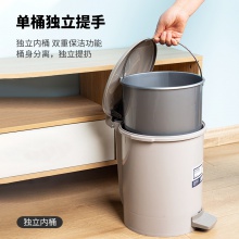得力958圓形清潔桶(灰)