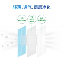 得力19380成人口罩（商超裝10只/包）(藍色)(只)