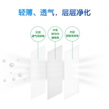 得力19395兒童一次性口罩(白)(10只/袋)
