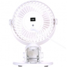 得力3688USB臺夾風(fēng)扇(白)(1臺/彩盒)5寸，兩檔，塑料USB直供電